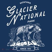 Vintage Glacier National Park Retro Bear Montana T-Shirt thumb 7
