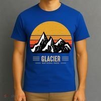 Vintage Glacier National Park Montana Outdoor Adventure Cute Gift T-Shirt thumb 3