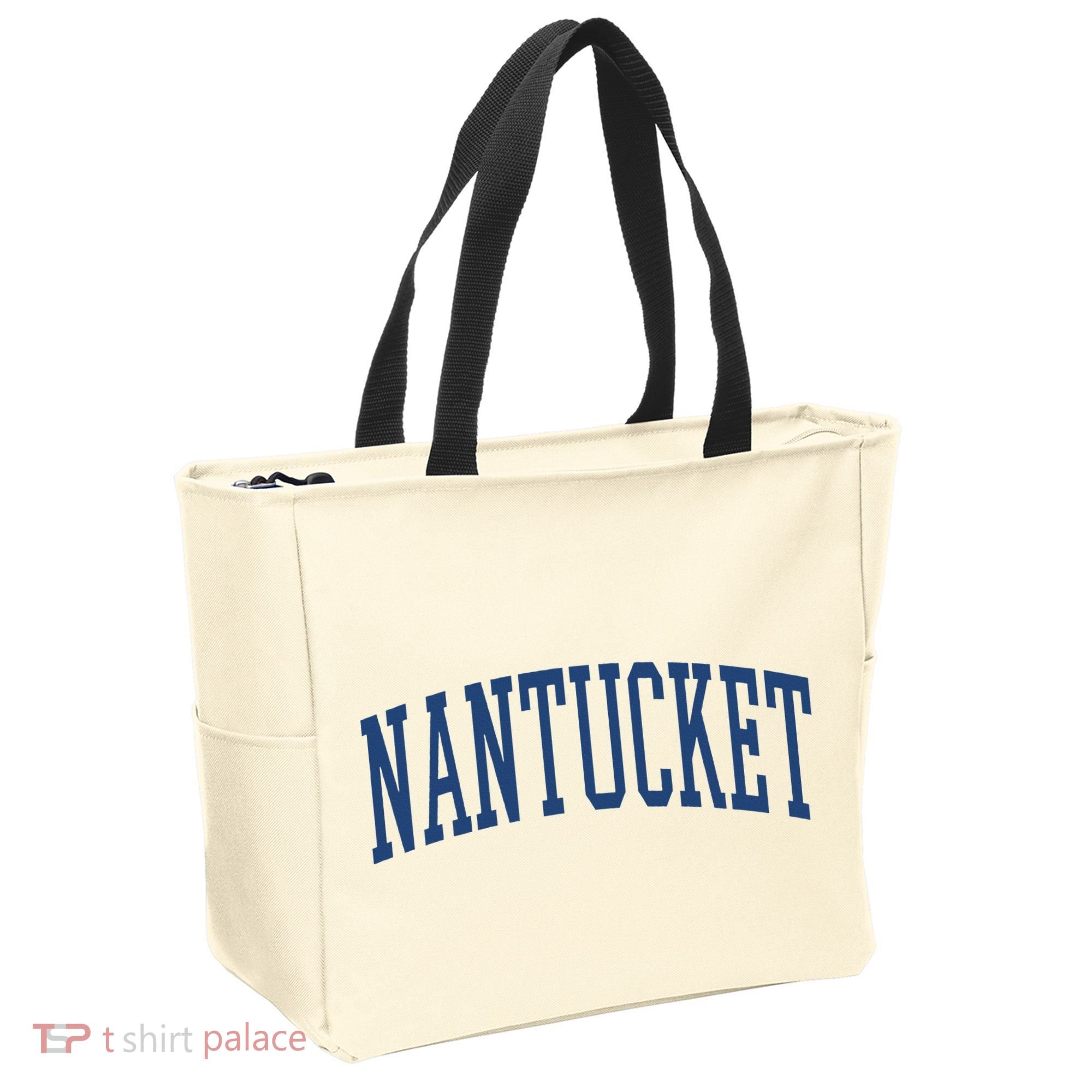 Varsity Grey Nantucket Tote Bag