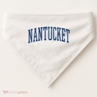 Varsity Grey Nantucket USA-Made Doggie Bandana thumb 0