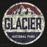 Vintage Glacier National Park Retro Mountain Souvenir Hoodie thumb 2