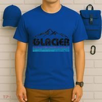 Vintage Glacier National Park Retro Mountain Souvenir T-Shirt thumb 6