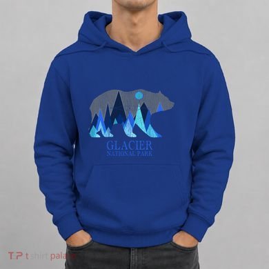 Vintage Glacier National Park Grizzly Bear Cool Gift Hoodie
