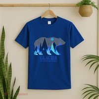 Vintage Glacier National Park Grizzly Bear Cool Gift T-Shirt thumb 2