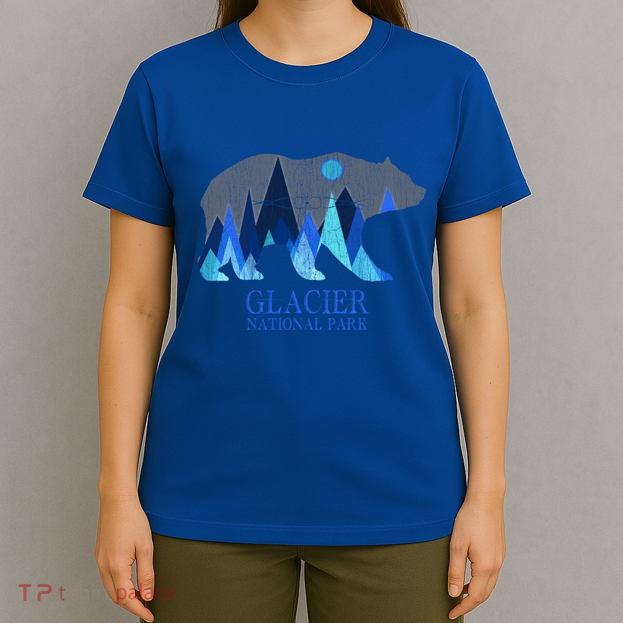 Vintage Glacier National Park Grizzly Bear Cool Gift T-Shirt