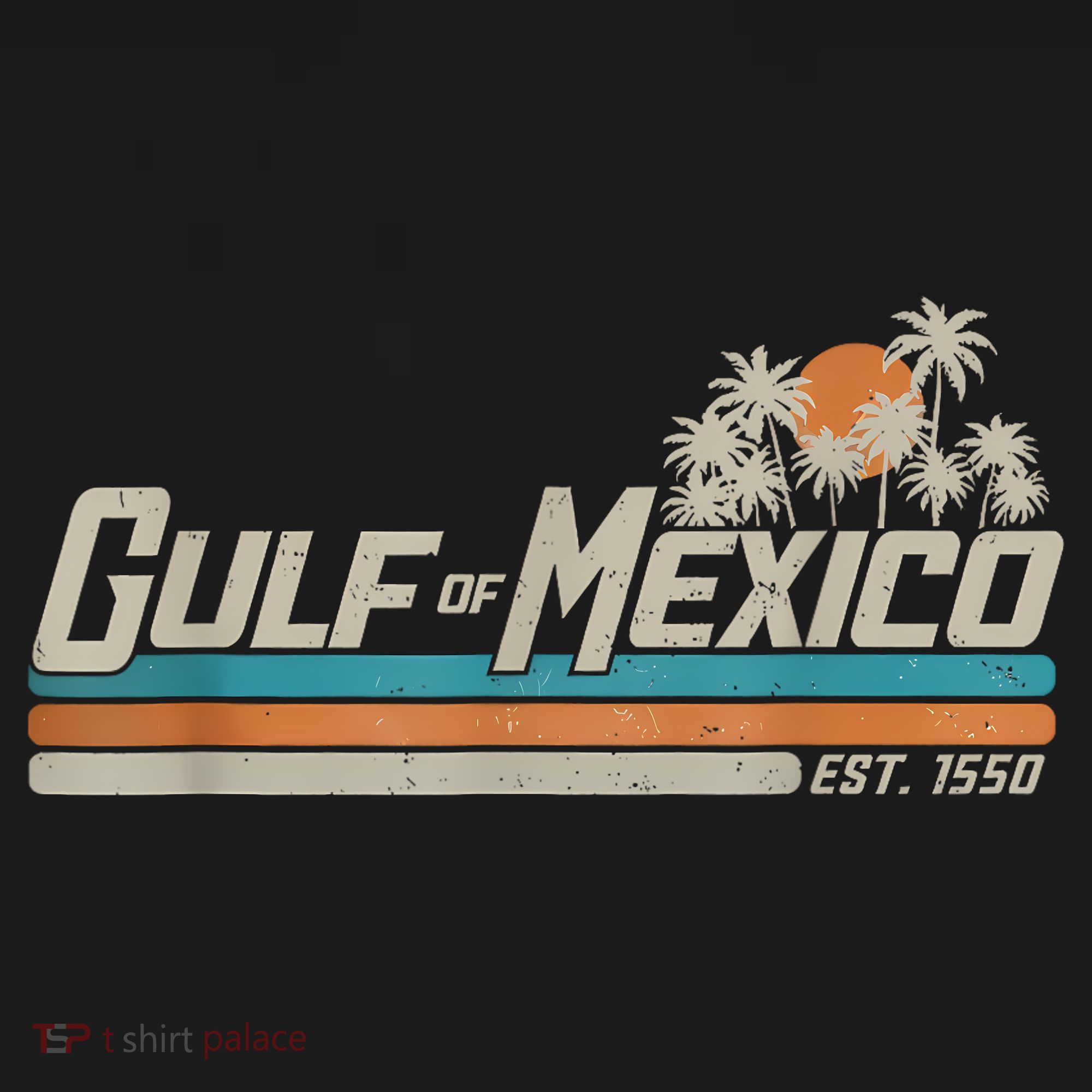Vintage Gulf Of Mexico Since 1550 Retro Vintage Beach T-Shirt