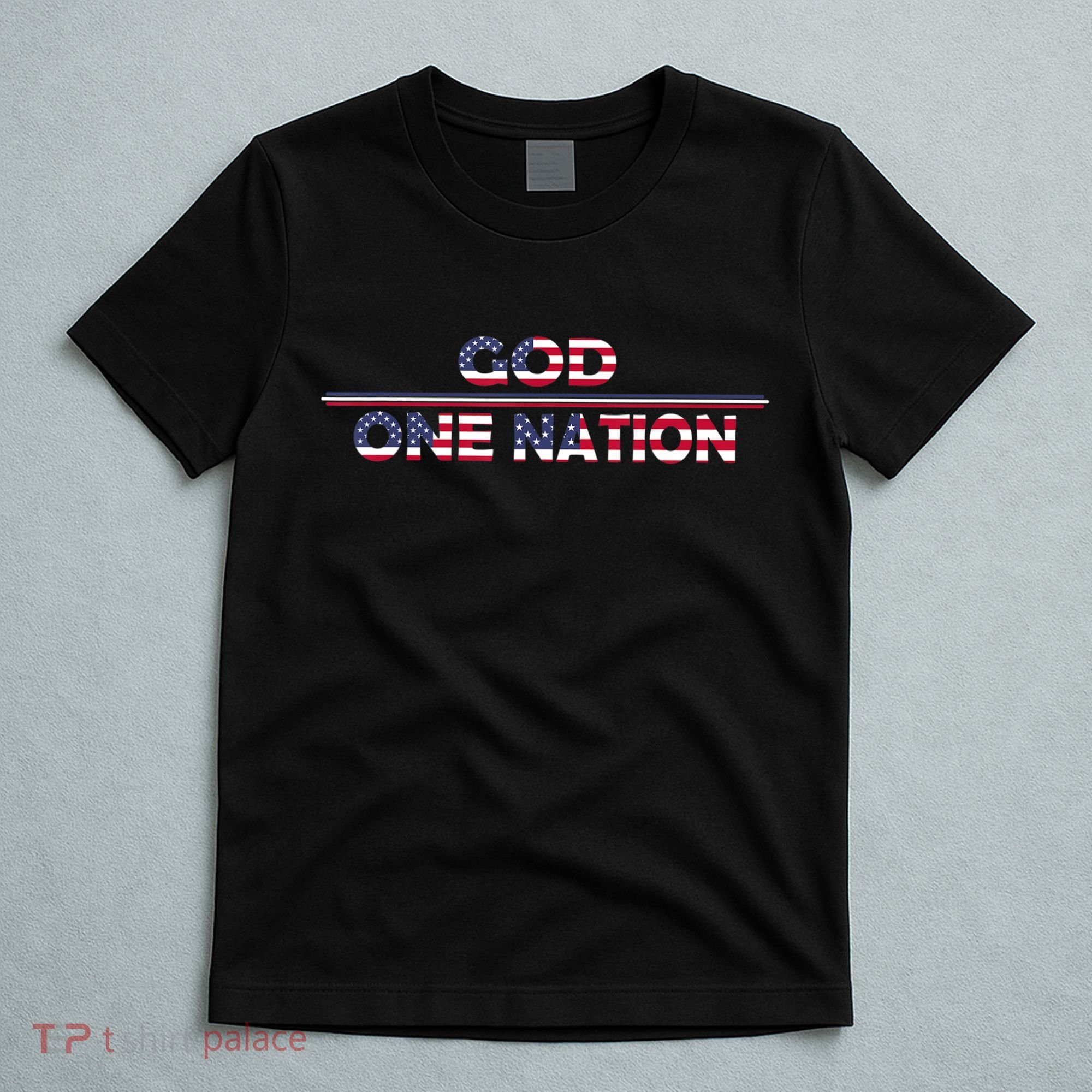 Vintage God One Nation Under Patriotic For Christian T-Shirt