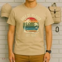 Vintage Gulf Of Mexico Est 1550 Sunset Beach T-Shirt thumb 6