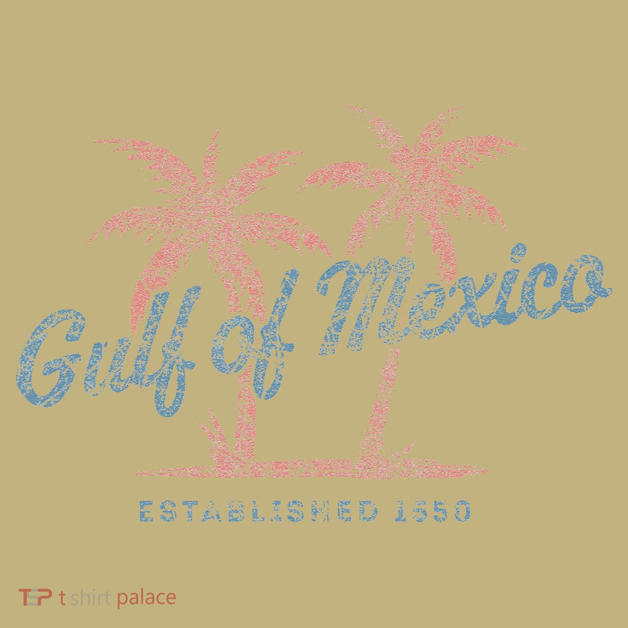 Vintage Gulf of Mexico Souvenir Palm Trees Retro Vacation T-Shirt