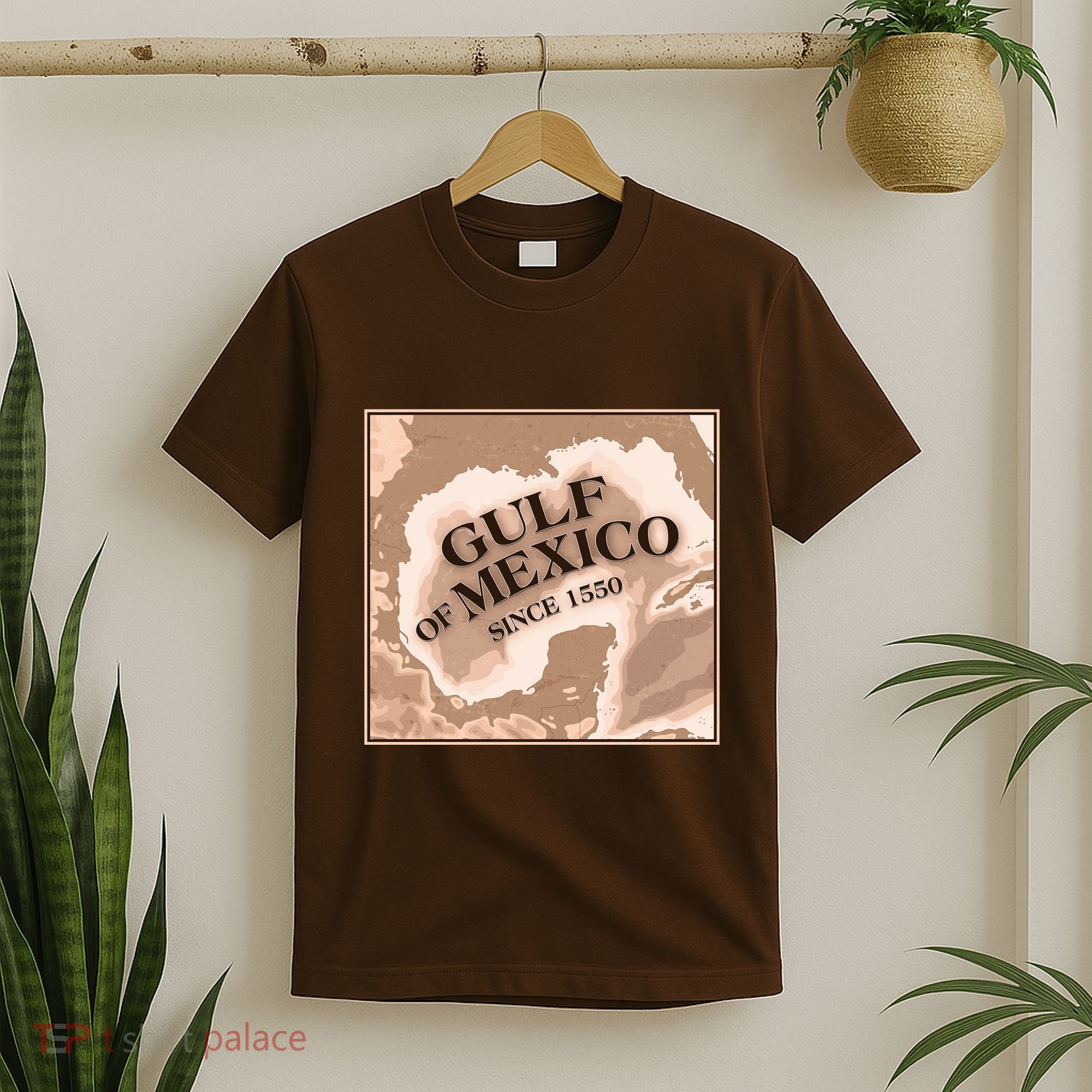 Vintage Gulf Of Mexico Since 1550 Map T-Shirt
