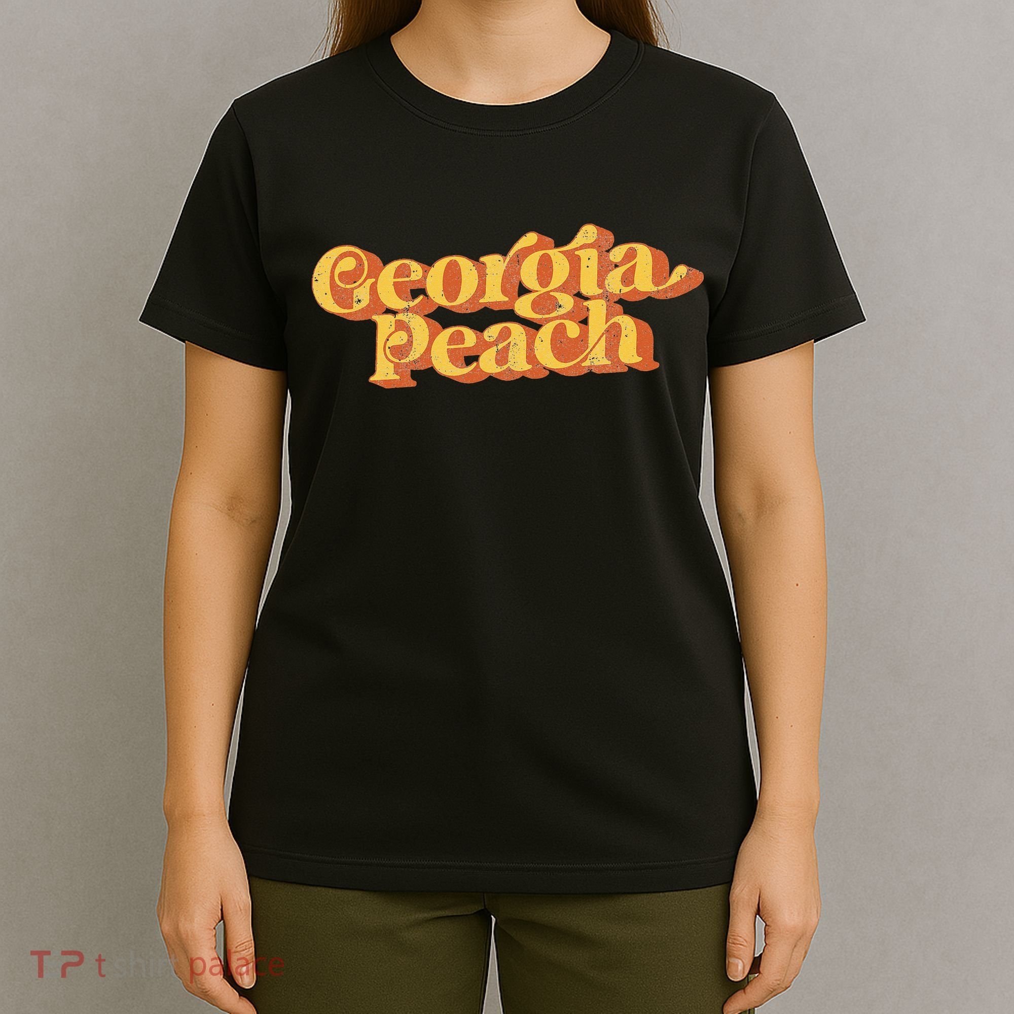 Vintage Georgia Peach Funny Cute Retro 70's Summer T-Shirt