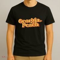 Vintage Georgia Peach Funny Cute Retro 70S Summer T-Shirt thumb 3