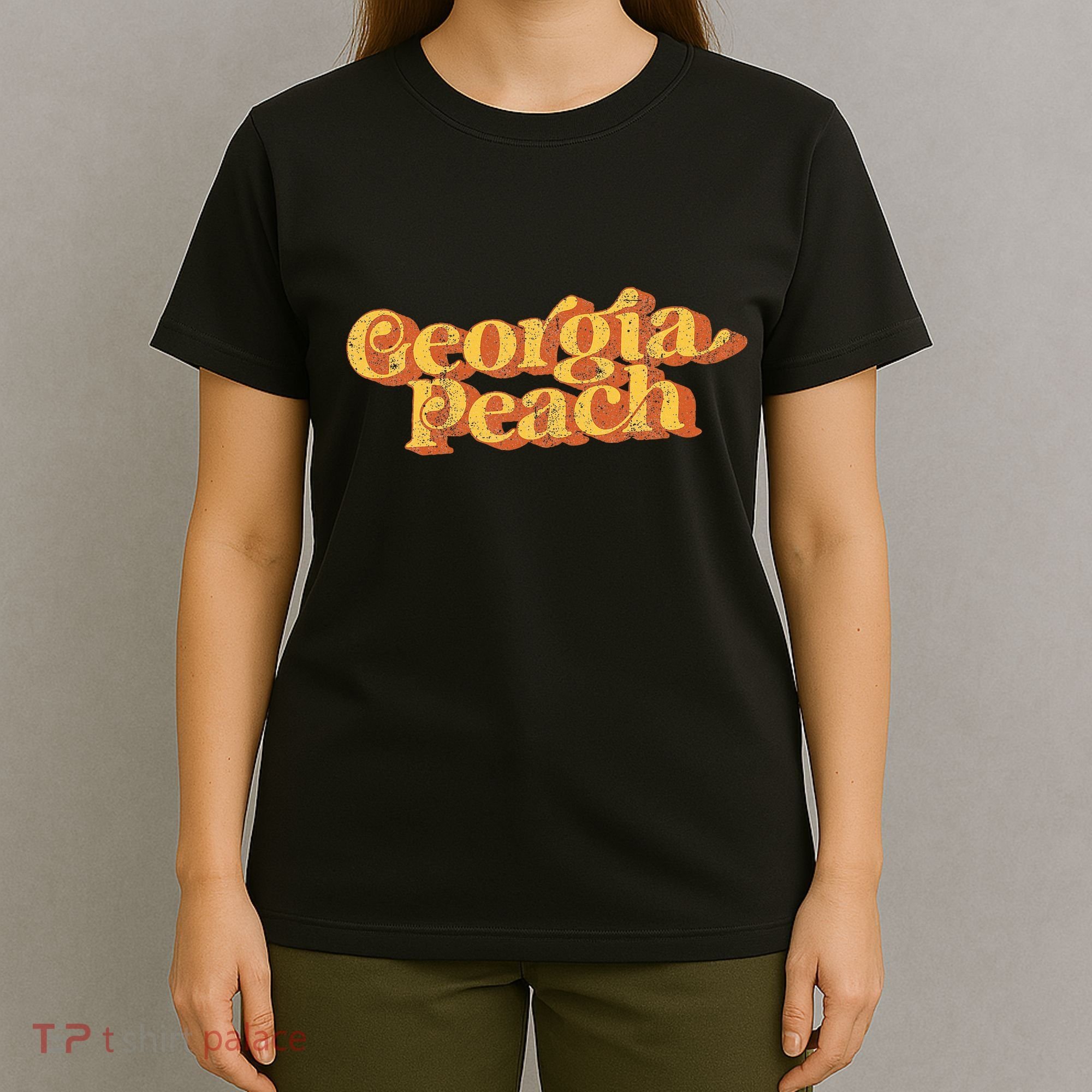 Vintage Georgia Peach Funny Cute Retro 70S Summer T-Shirt