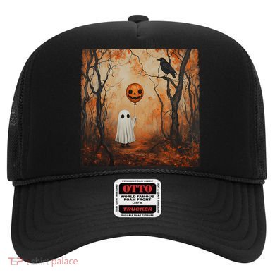 Vintage Ghost Pumpkin Gothic Halloween Ghost Spooky Season Hat