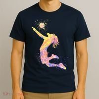 Volleyball Girl Player, Watercolor Volleyball Player Girl T-Shirt thumb 3