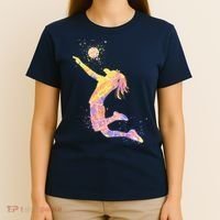 Volleyball Girl Player, Watercolor Volleyball Player Girl T-Shirt thumb 4