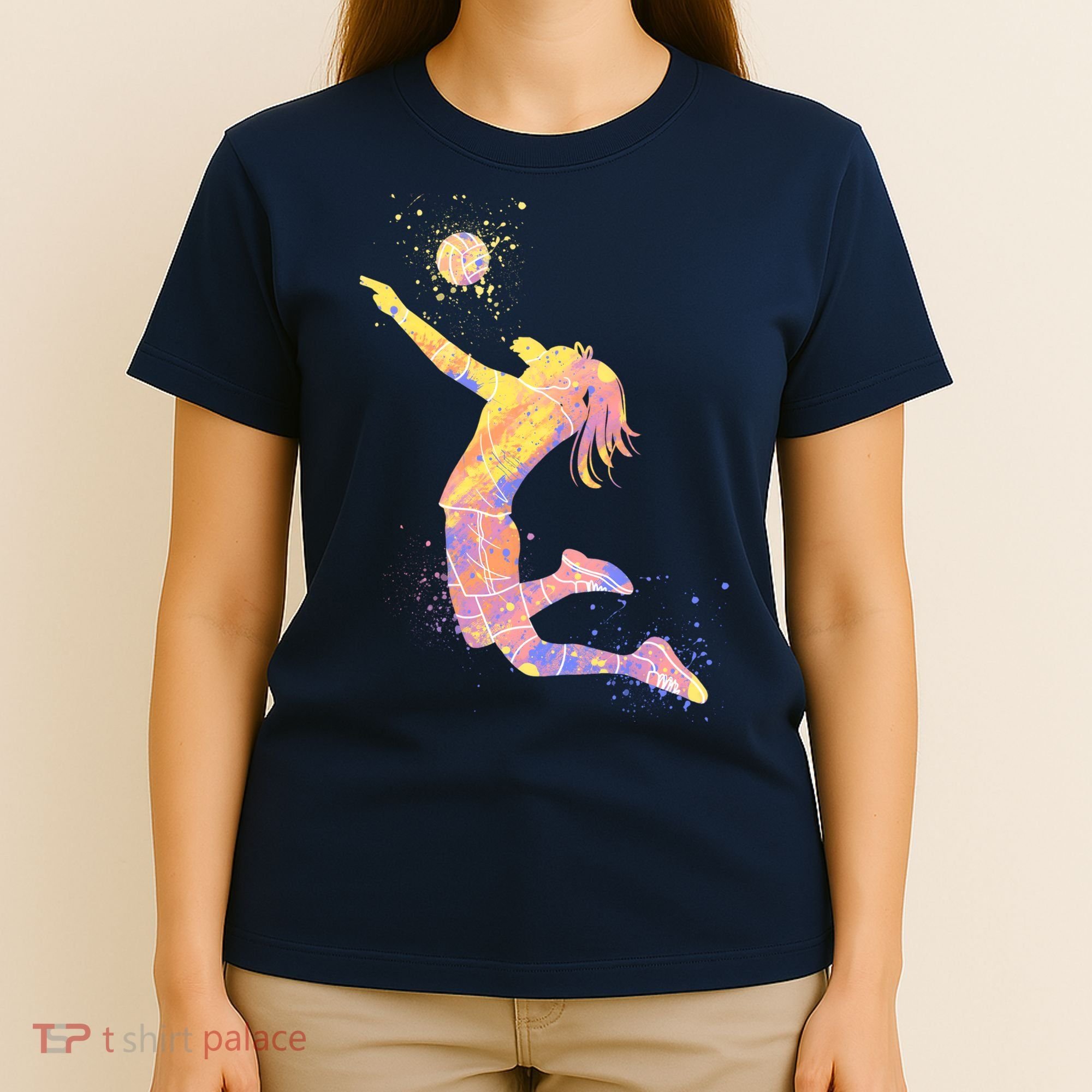 Volleyball Girl Player, Watercolor Volleyball Player Girl T-Shirt
