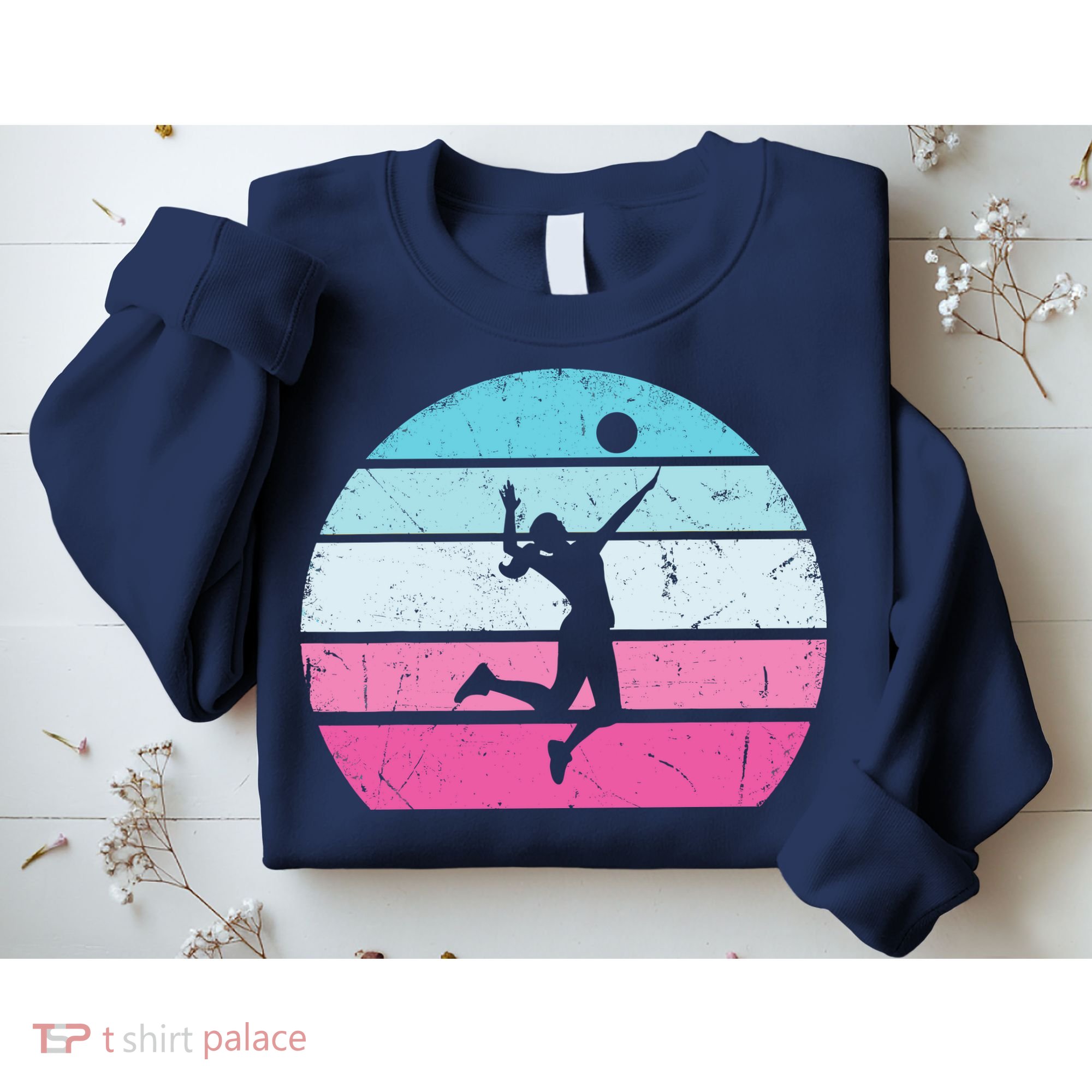 Volleyball Girl Retro Vintage Sweatshirt
