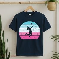 Volleyball Girl Retro Vintage T-Shirt thumb 2