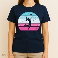 Volleyball Girl Retro Vintage T-Shirt thumb 4