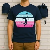 Volleyball Girl Retro Vintage T-Shirt thumb 6