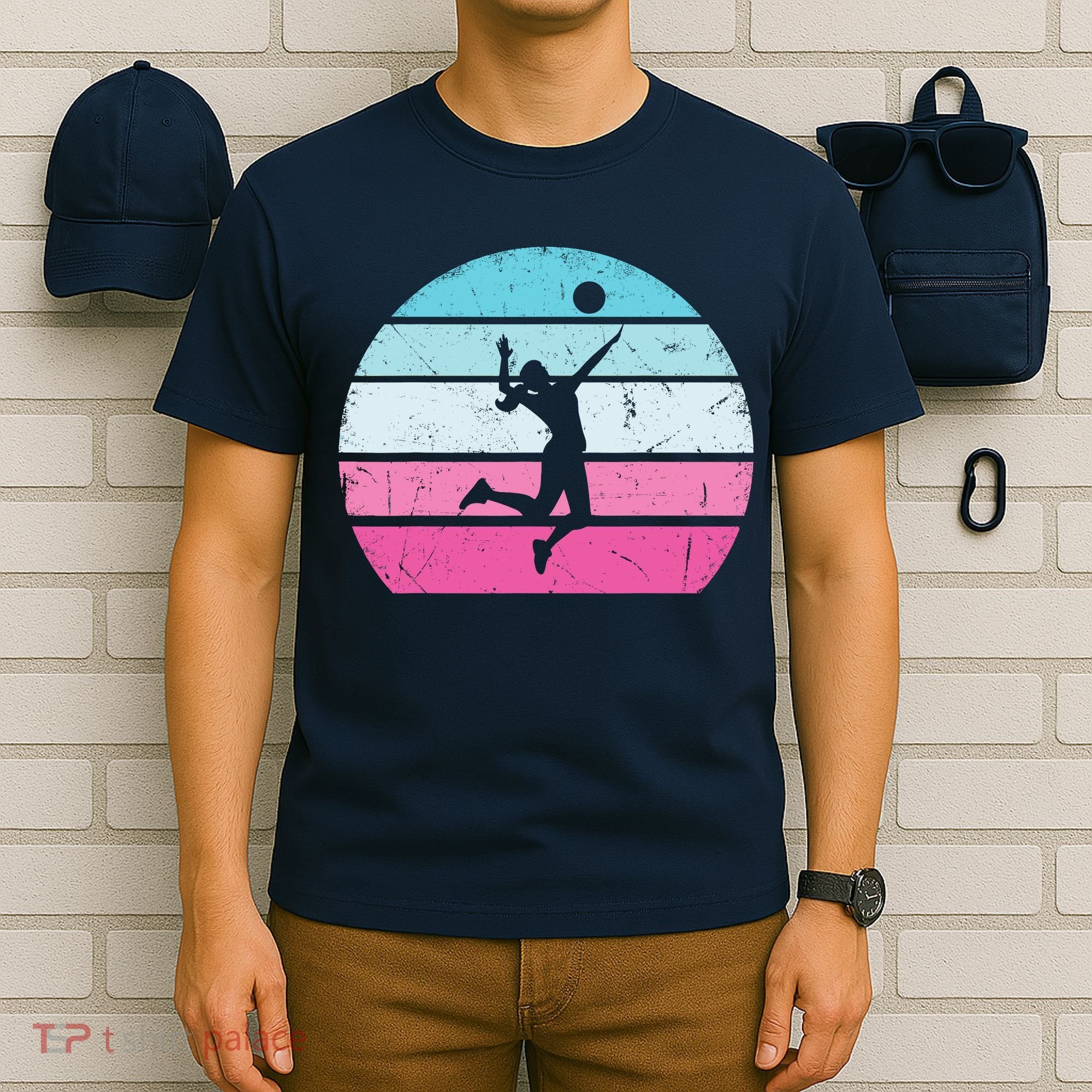 Volleyball Girl Retro Vintage T-Shirt