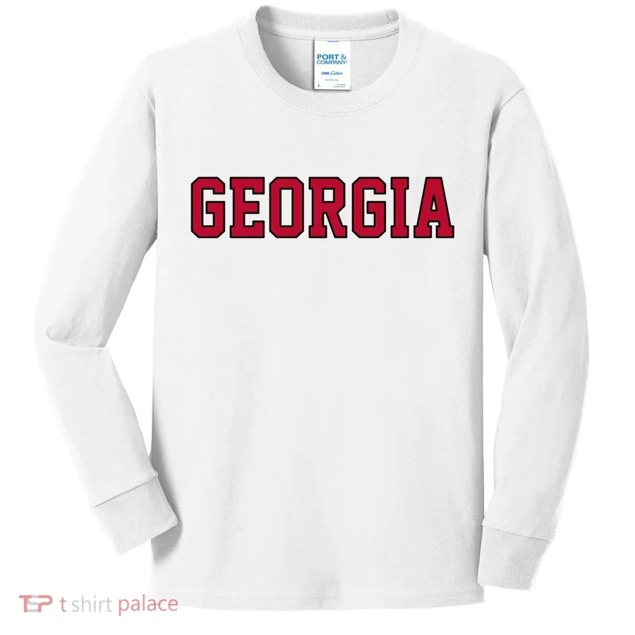 Vintage Georgia Retro Ga Kids Long Sleeve Shirt