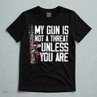 Vintage Gun Rights My Gun Is Not A Threat T-Shirt thumb 5