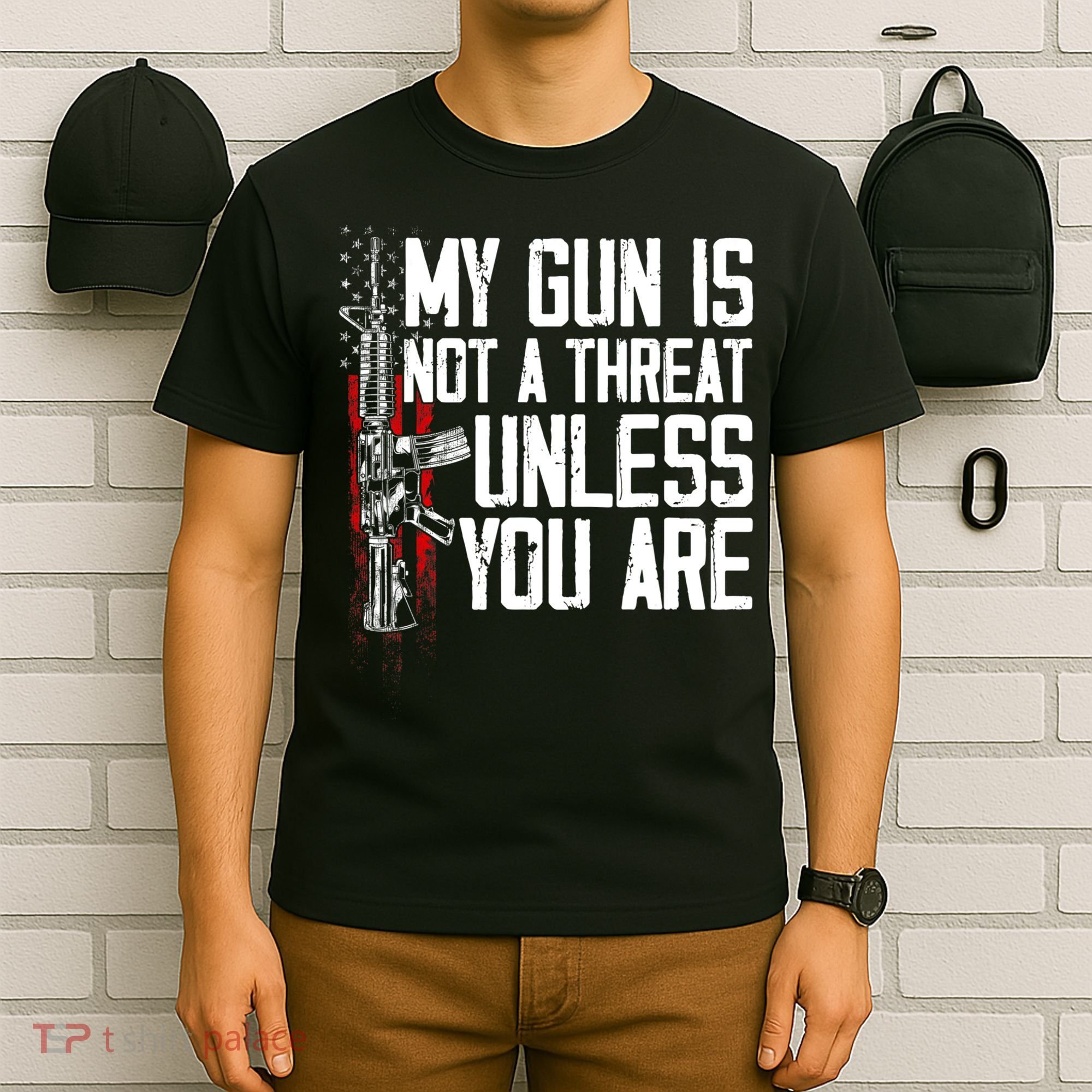 Vintage Gun Rights My Gun Is Not A Threat T-Shirt