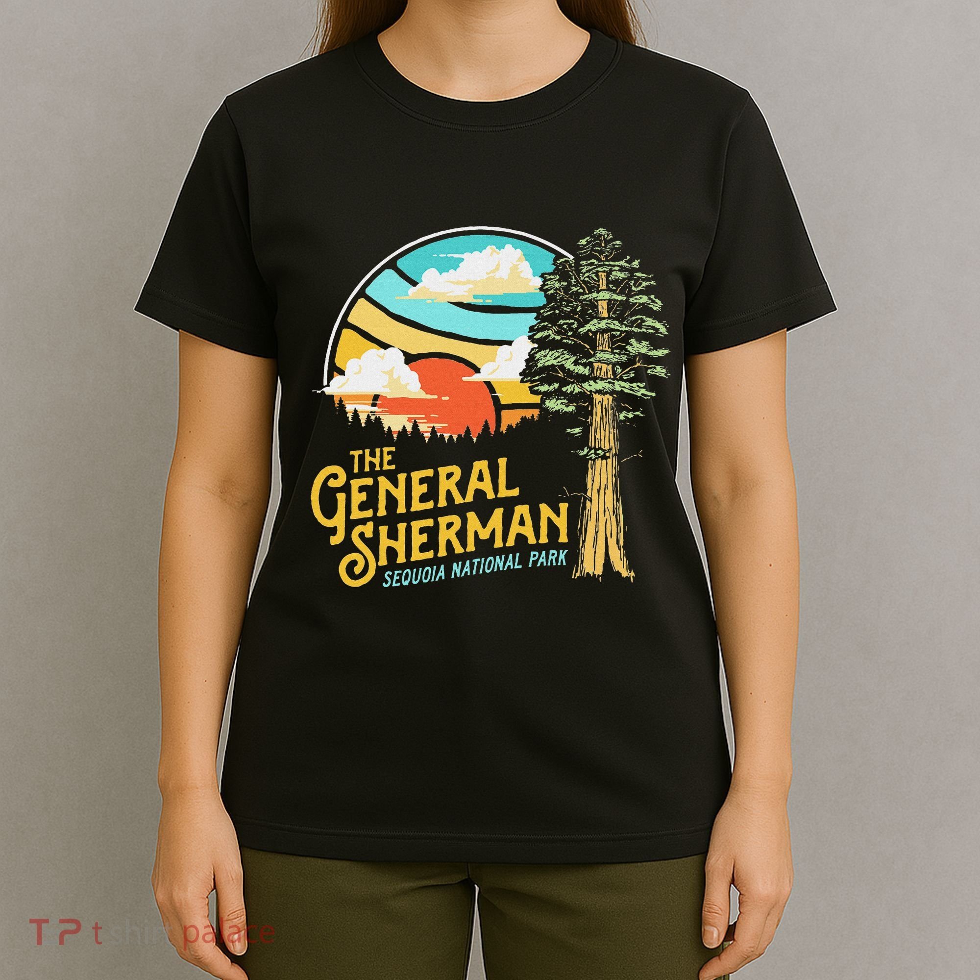 Vintage General Sherman Sequoia National Park Retro Graphic T-Shirt