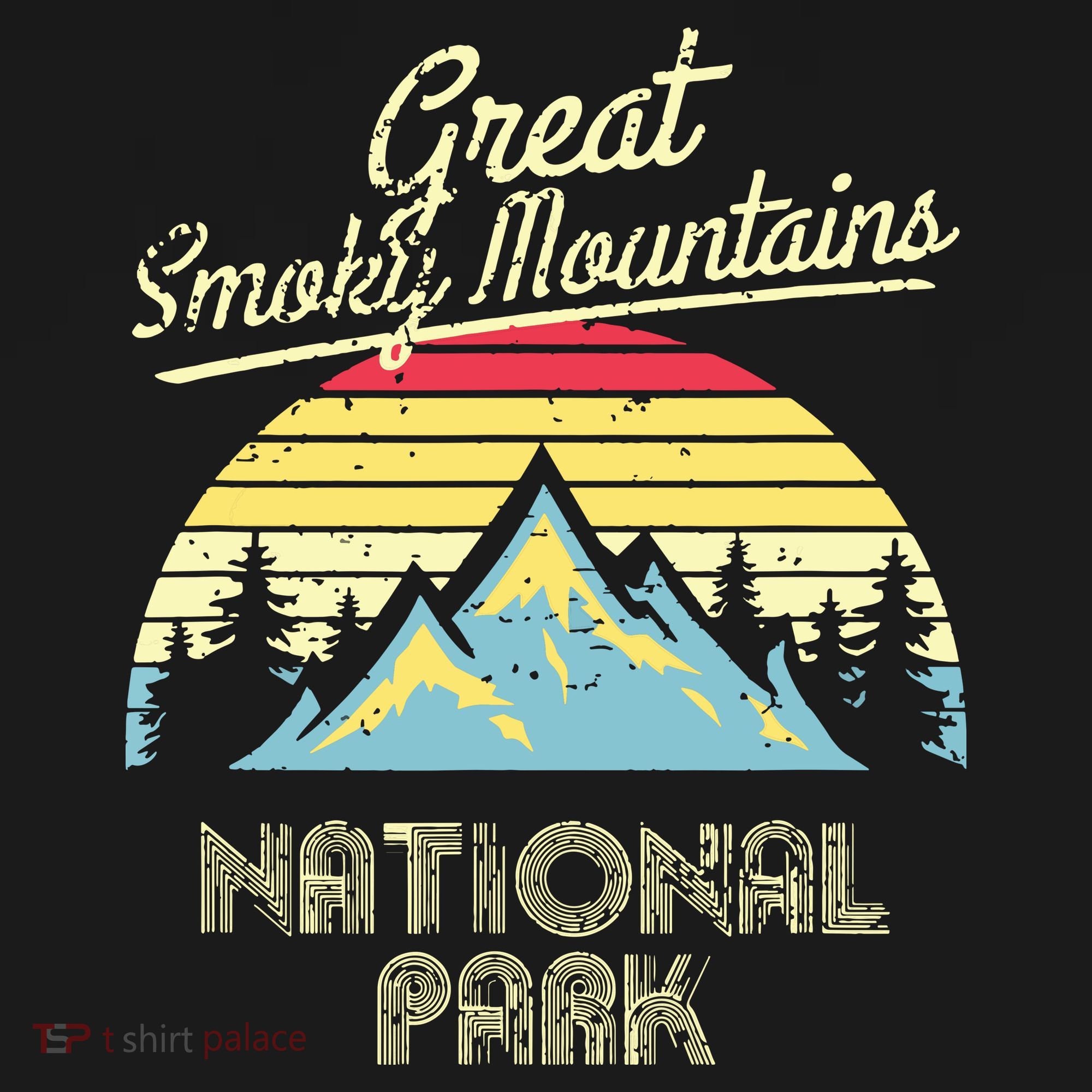 Vintage Great Smoky Mountains National Park Mountain T-Shirt