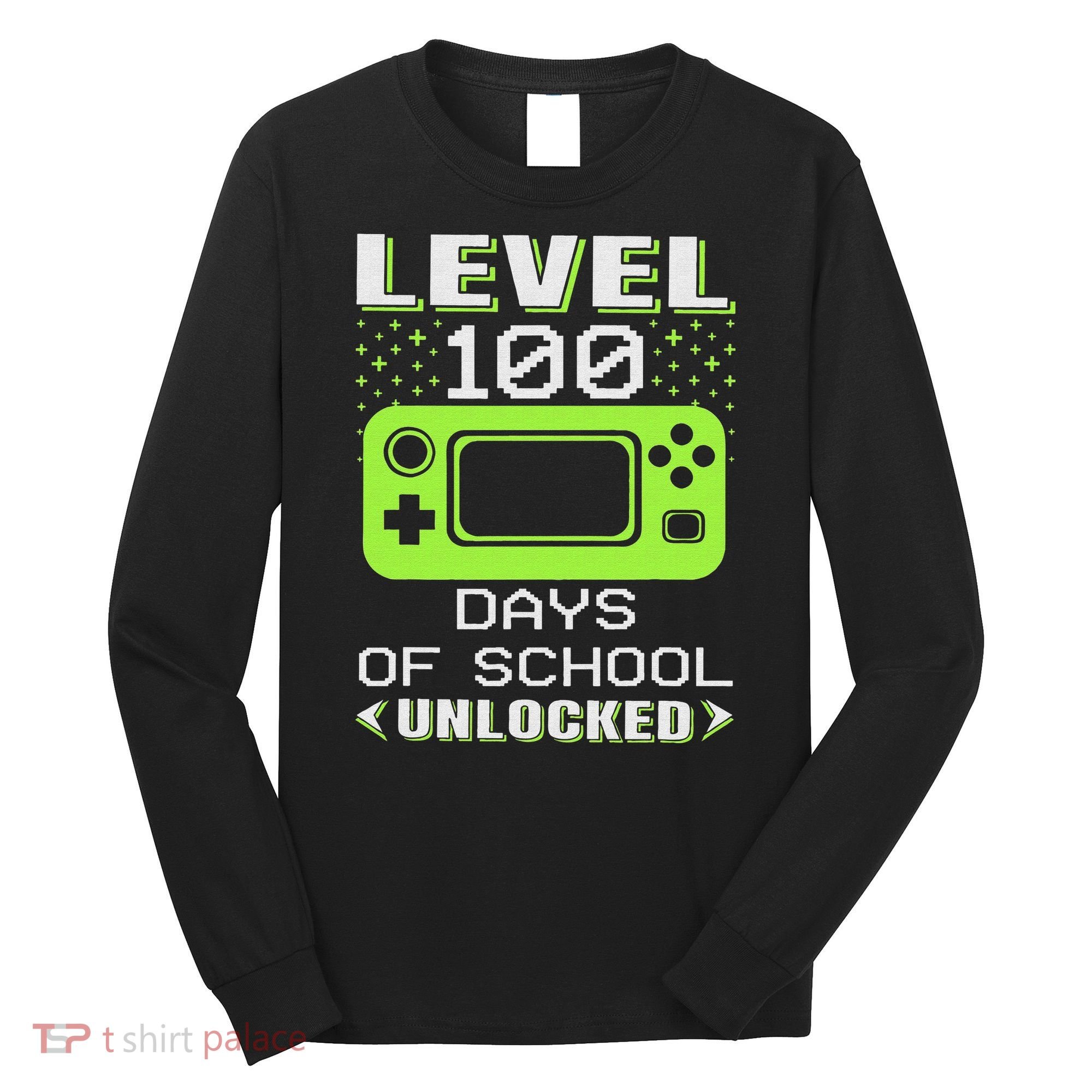 Video Gamer Student 100th Day Teacher 100 Days of School Long Sleeve Shirt