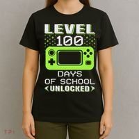 Video Gamer Student 100th Day Teacher 100 Days of School T-Shirt thumb 4