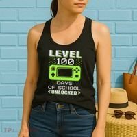 Video Gamer Student 100th Day Teacher 100 Days of School Women's Tank Top thumb 2