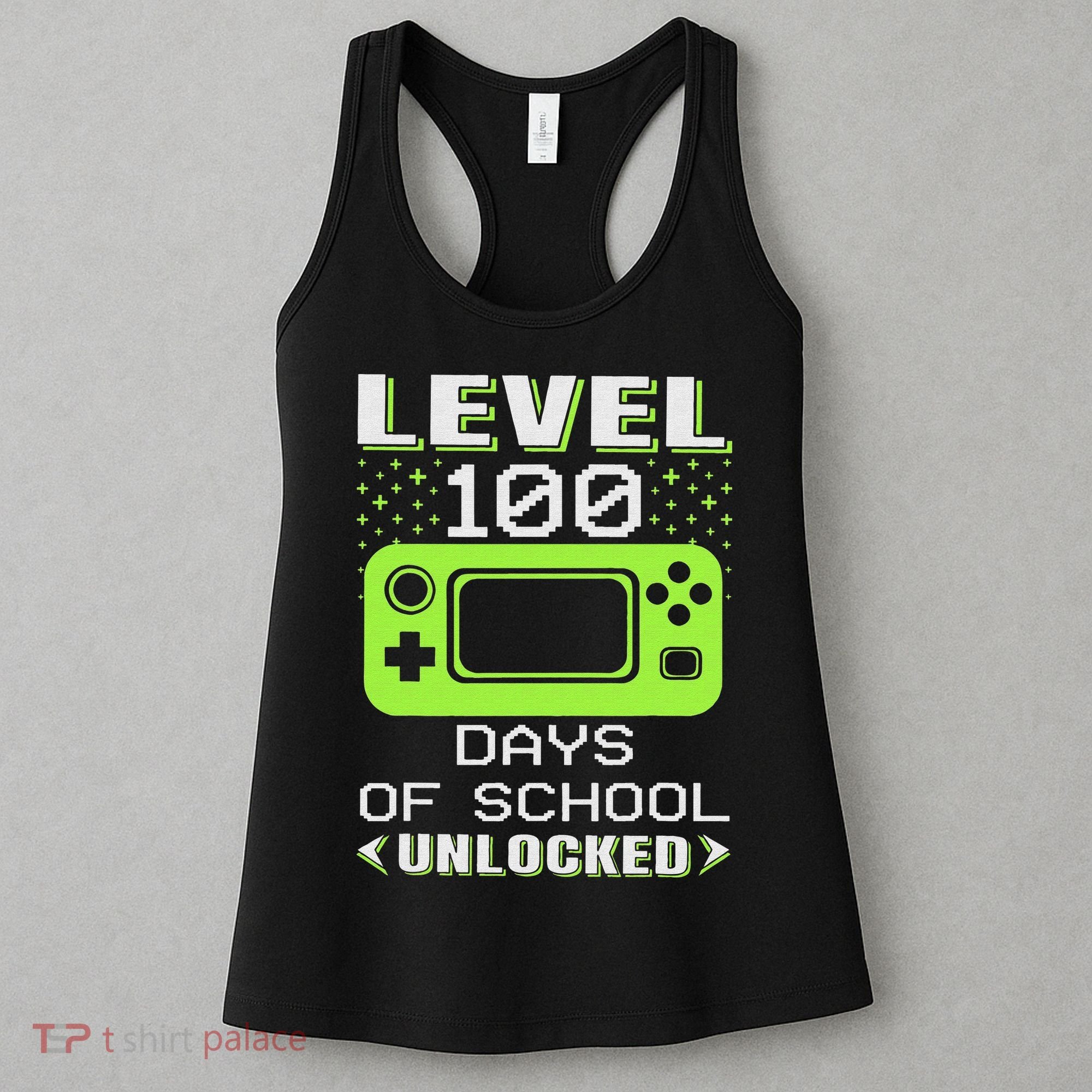 Video Gamer Student 100th Day Teacher 100 Days of School Women's Tank Top