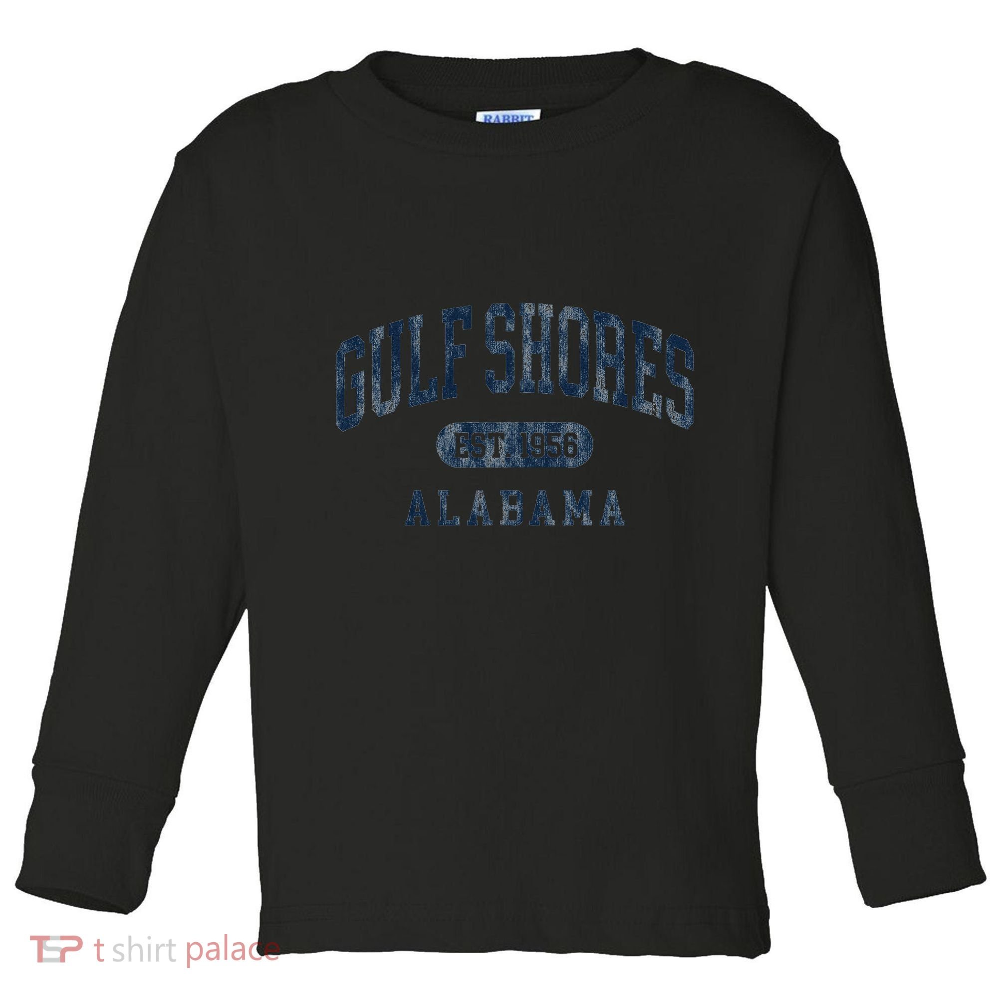 Vintage Gulf Shores Alabama Est 1956 Throwback Souvenir Toddler Long Sleeve Shirt