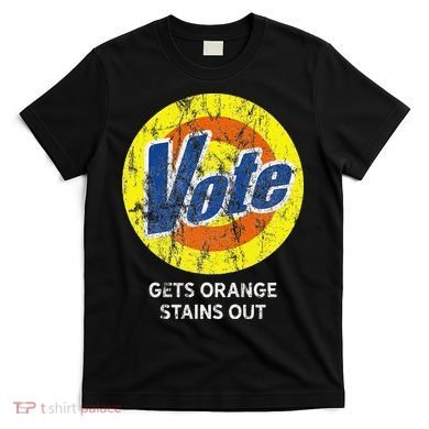 Vote Gets Stubborn Orange Stains Out Detergent T-Shirt