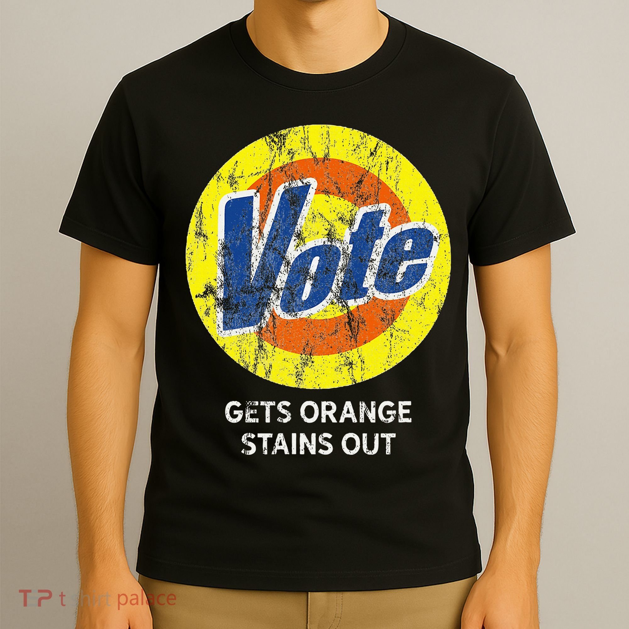 Vote Gets Stubborn Orange Stains Out Detergent T-Shirt