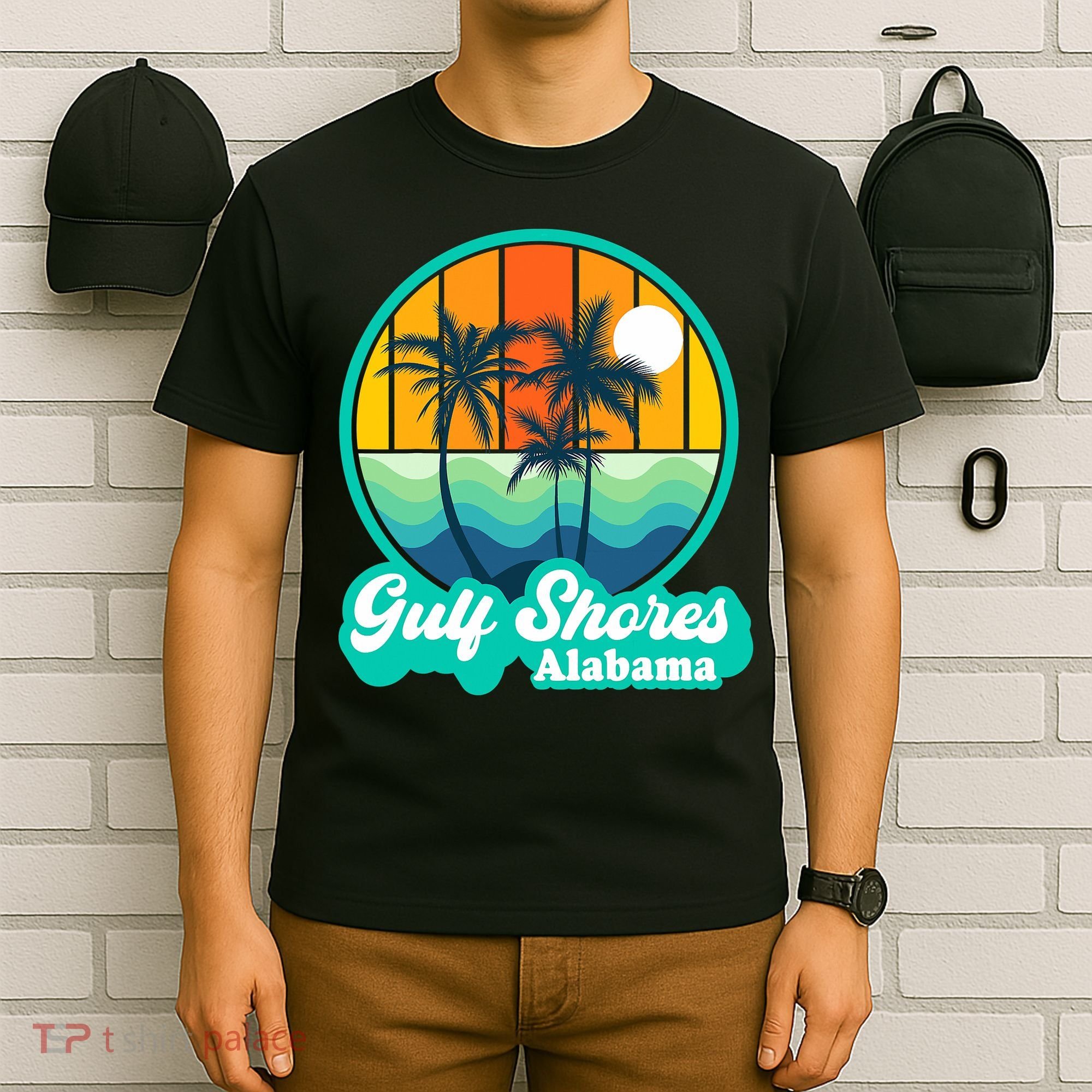 Vintage Gulf Shores Alabama Summer Vacation Beach Souvenirs T-Shirt