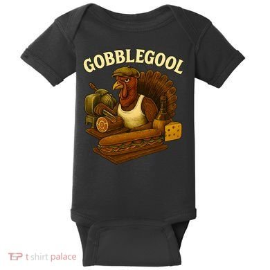 Vintage Gobblegool Turkey Thanksgiving Baby Bodysuit