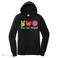 Volleyball Gift Tie Dye Peace Love Volleyball Sport Lover Gift Women's Hoodie thumb 0
