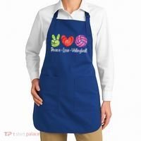 Volleyball Gift Tie Dye Peace Love Volleyball Sport Lover Gift Apron thumb 2