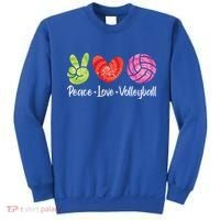Volleyball Gift Tie Dye Peace Love Volleyball Sport Lover Gift Sweatshirt thumb 0
