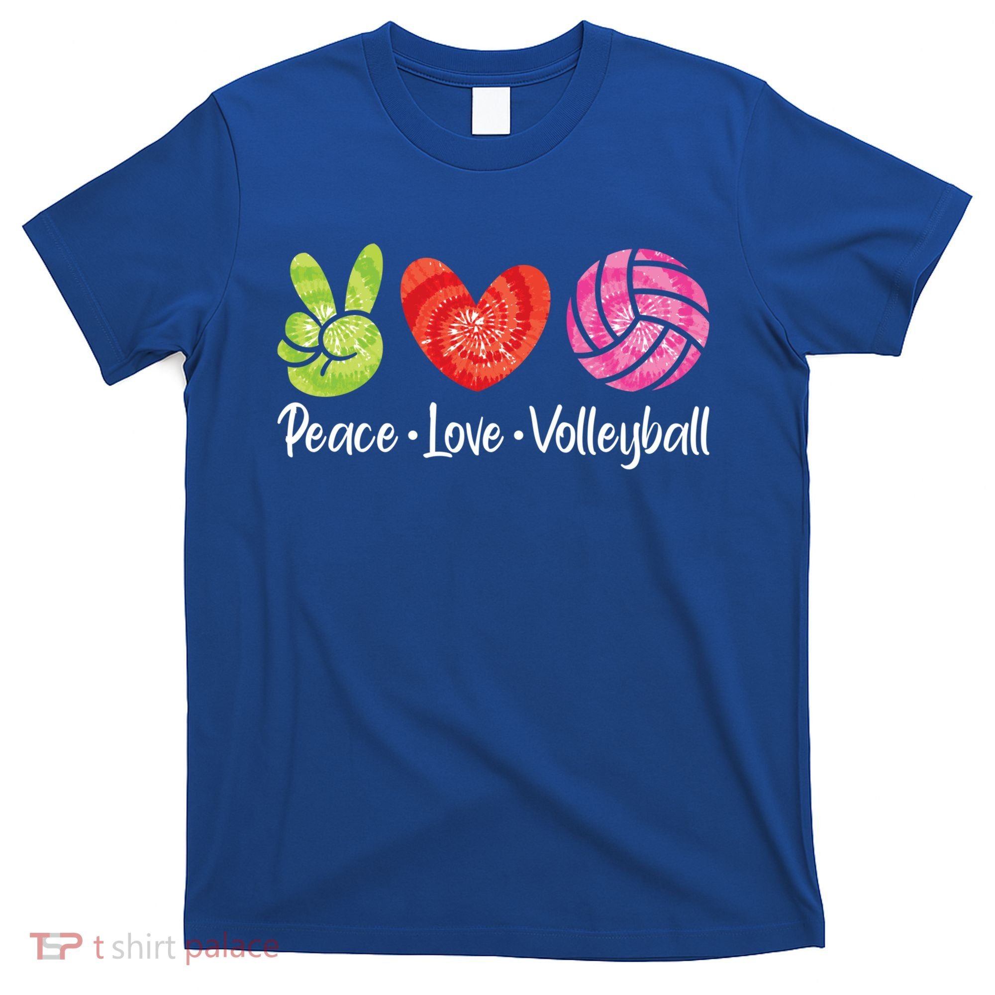 Volleyball Gift Tie Dye Peace Love Volleyball Sport Lover Gift T-Shirt
