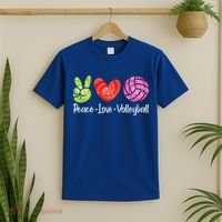 Volleyball Gift Tie Dye Peace Love Volleyball Sport Lover Gift T-Shirt thumb 2