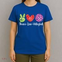 Volleyball Gift Tie Dye Peace Love Volleyball Sport Lover Gift T-Shirt thumb 4