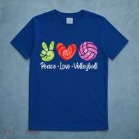 Volleyball Gift Tie Dye Peace Love Volleyball Sport Lover Gift T-Shirt thumb 5