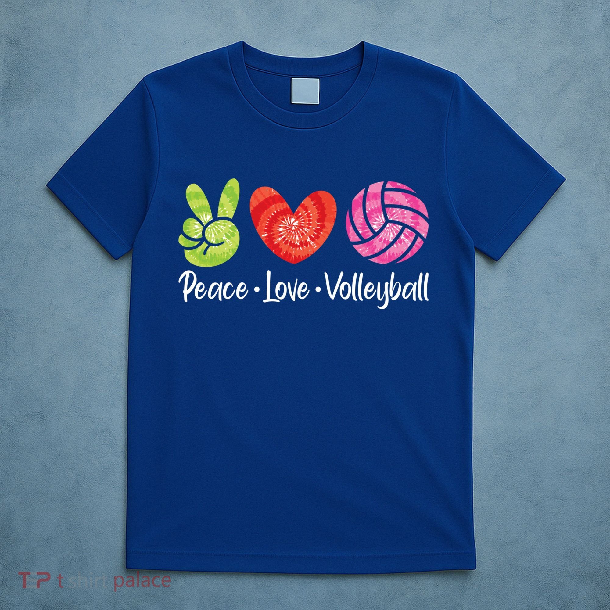 Volleyball Gift Tie Dye Peace Love Volleyball Sport Lover Gift T-Shirt
