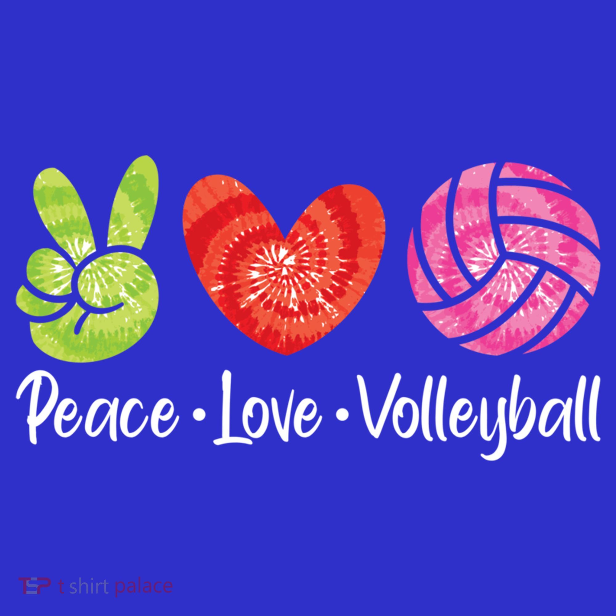 Volleyball Gift Tie Dye Peace Love Volleyball Sport Lover Gift Visor