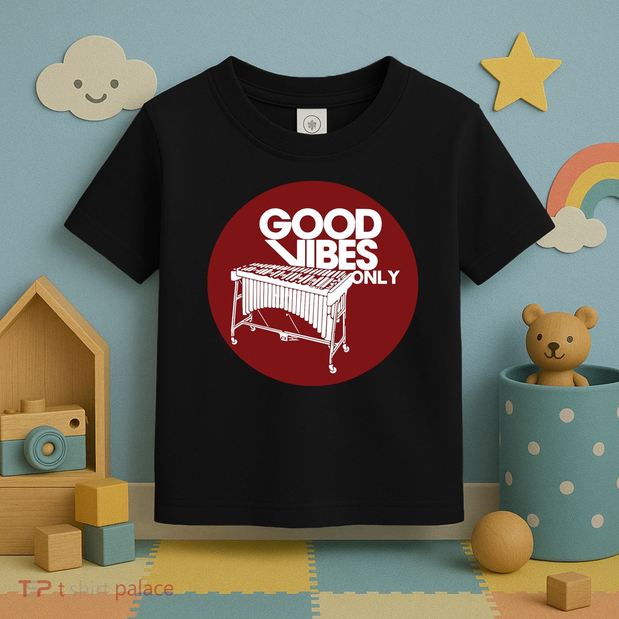 Vibraphone Good Vibes Only Vibraphonist Marimba Player Toddler T-Shirt